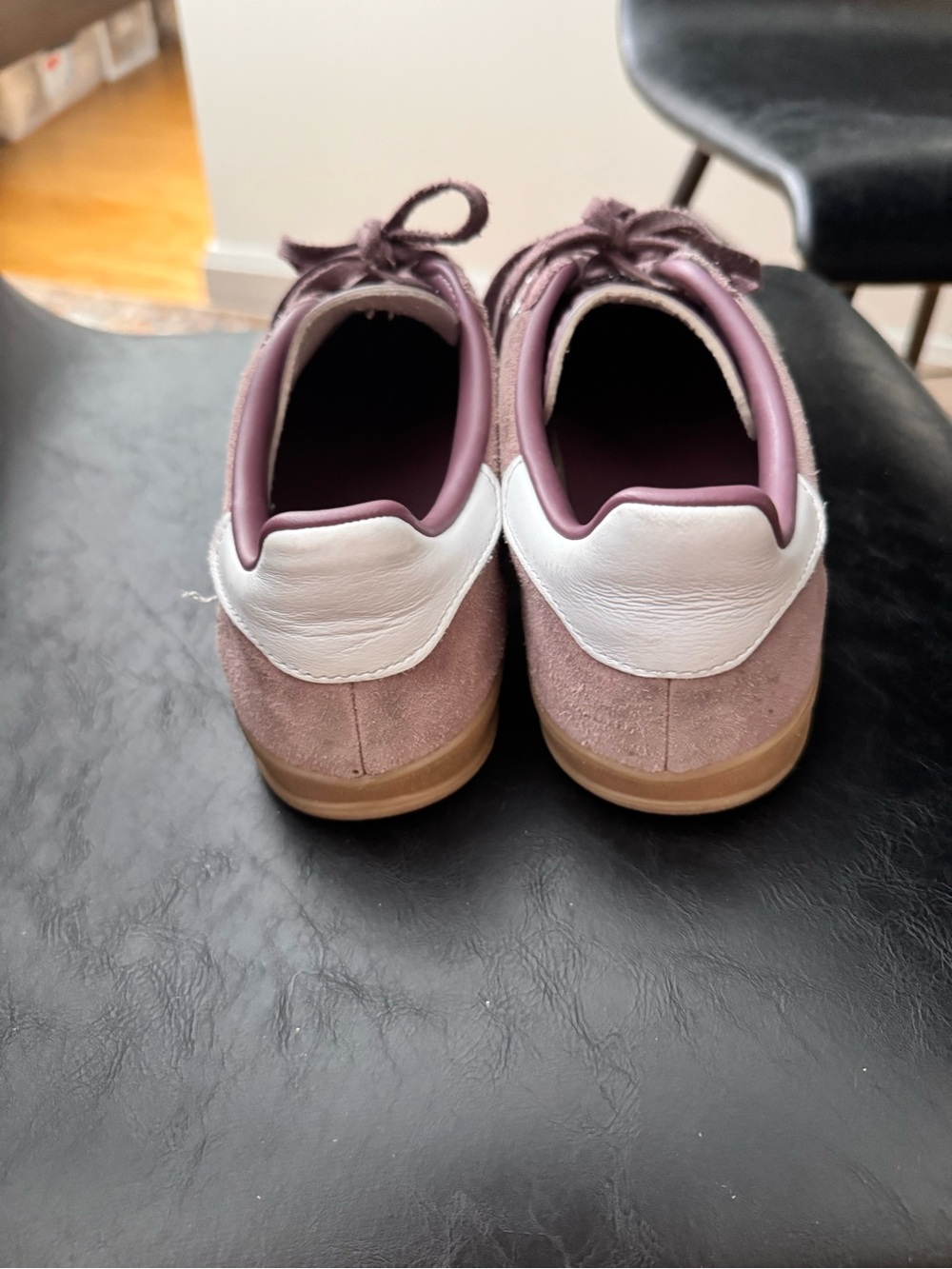 Adidas Women’s Suede Gazelle Sneakers in Purple/Mauve - Picture 3 of 6